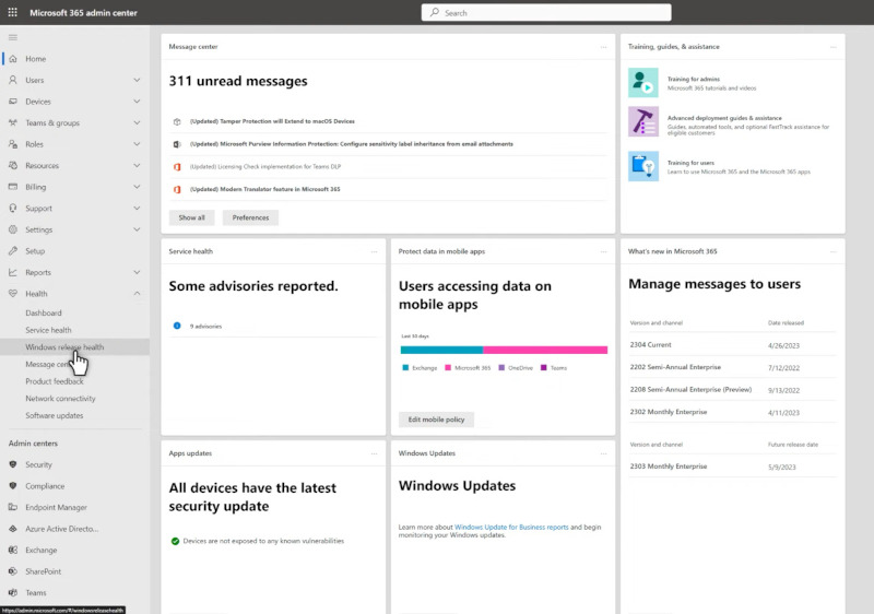 Microsoft bietet Admins an, sich per E-Mail über bekannte Fehler zu informieren.