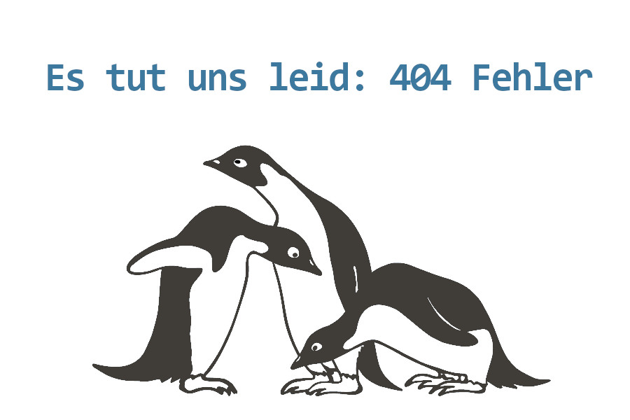 Suchende Pinguine schwarz weiß eingefärbt (Quelle: ezhevica – 123RF)