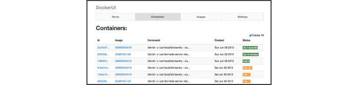 Abbildung 2: Das DockerUI ist eines von zwei GUIs, die für den Docker-Einsatz zur Verfügung stehen. Als Alternative bietet sich …
