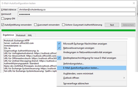 Fehlersuche Clientzugriff Exchange 2