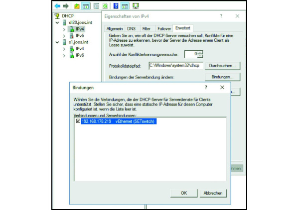 Bild 3: Auf einem DHCP-Server in Windows Server 2016 lassen sich IPv4 und IPv6 parallel einsetzen.