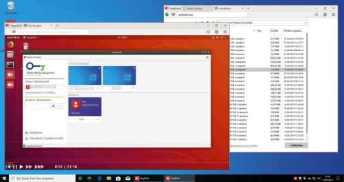 Bild 2: AnyDesk erlaubt das Mitschneiden ganzer Fernwartungssitzungen als Video. Das proprietäre Videoformat kann nur mit dem AnyDesk-Client abgespielt werden.