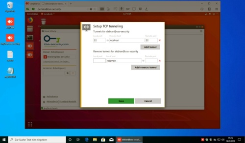 Bild 3: AnyDesk arbeitet mit SSL-Tunneling und kann innerhalb einer laufenden Fernwartungssitzung weitere Peer-to-Peer-Tunnel erzeugen. 