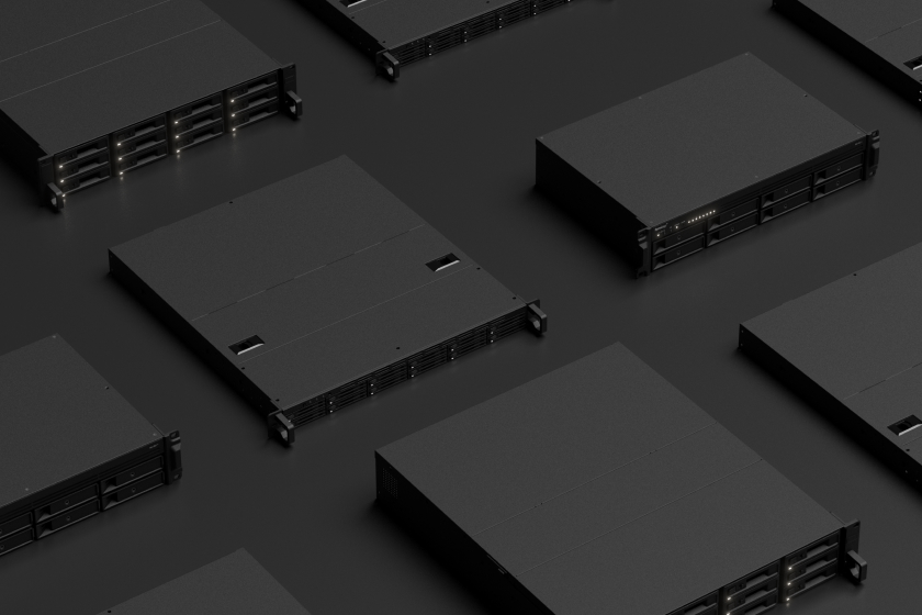 Bilder von Synology NAS-Geräten bis zu Racks