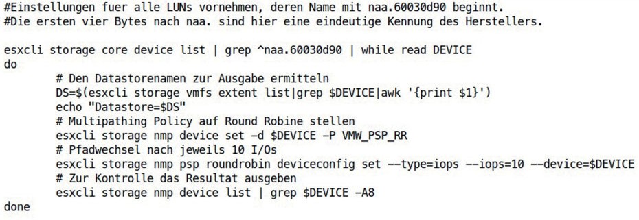LUNs eines bestimmten Herstellers auf Round Robin mit dem vom Herstelle