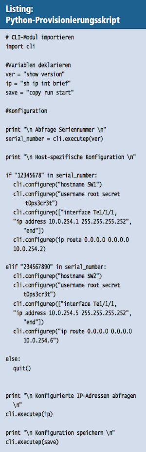 Python-Provisionierungsskript