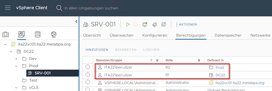 Bild 1: Vererbte Berechtigungen werden additiv angewandt.