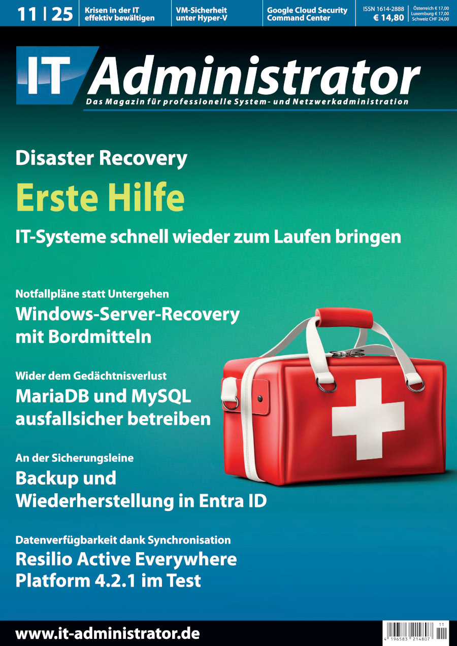 IT-Administrator 11/2025: Schwerpunkt Disaster Recovery
