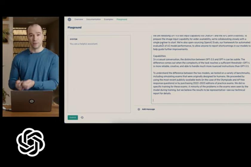 GPT-4 Developer Livestream