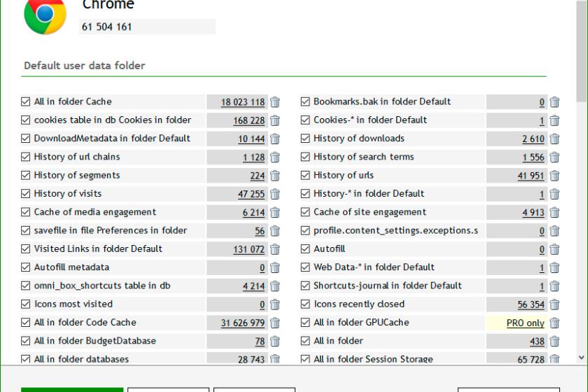 Wipe unterzieht Browser wie hier Google Chrome einer gründlichen Bereinigung.