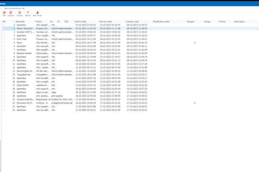 PST-Datei öffnen, E-Mail anzeigen, ausdrucken oder exportieren, fertig: Der "Outlook Viewer" kommt auch ohne den Microsoft-E-Mail-Client zurecht.