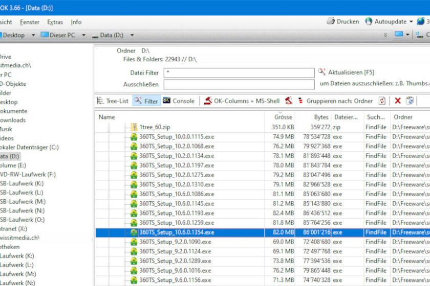 DirPrintOK macht das Drucken von Windows-Verzeichnisbäumen komfortabel und einfach.