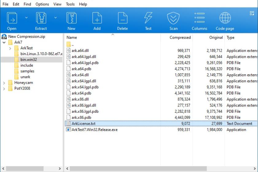 Wie fast alle Packtools erlaubt auch Bandizip schon vor dem kompletten Extrahieren einen Blick ins Archiv.
