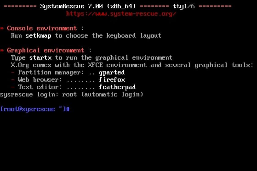 Nach einem System-Crash verspricht SystemRescue eine Datenrettung.