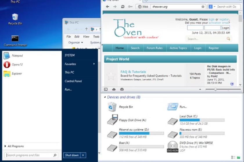Screenshot Win10PE SE