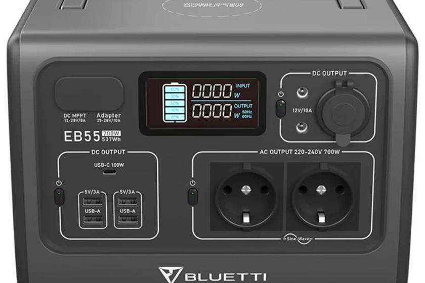 Die EB55-Powerstation kann mit ihrer Kapazität von 537 Wh und dem 700 W Wechselrichter fast jedes Gerät mit Strom versorgen.