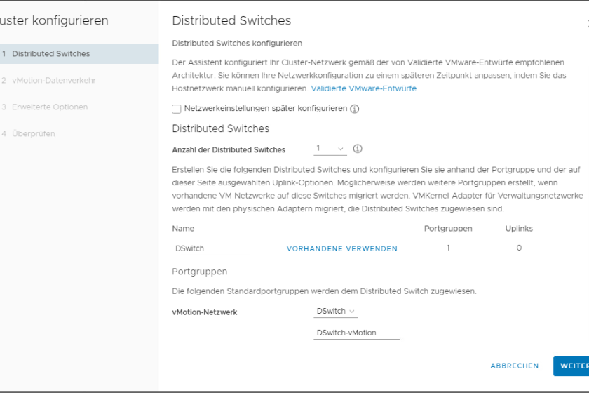 Cluster-Features in vSphere 7