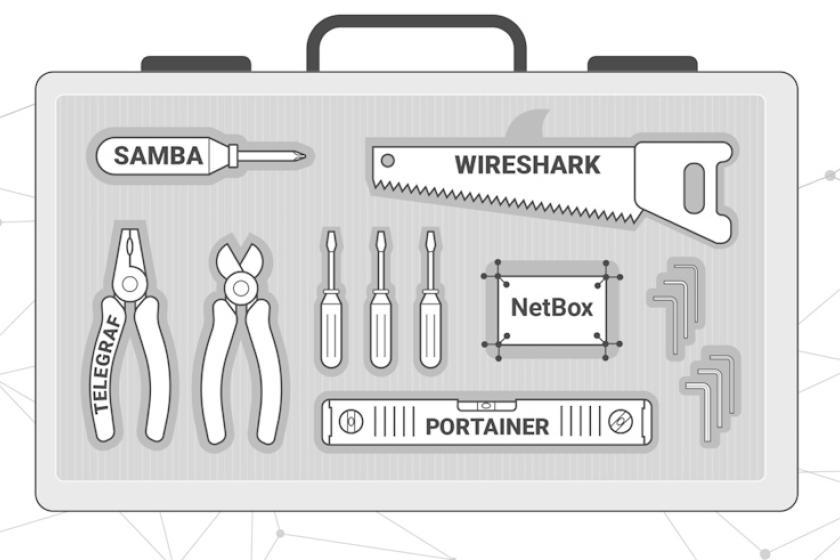 Wireshark, Samba, Telegraf, Portainer und NetBox dürfen in der Toolbox von Netzwerkadministratoren nicht fehlen.