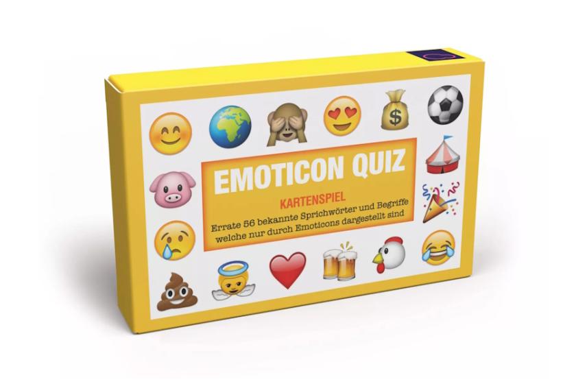 Analoge Emoji-Herausforderung: Wer die Karten des "Emoticon-Quiz" entschlüsseln kann, ist vielleicht doch noch nicht ganz lost.