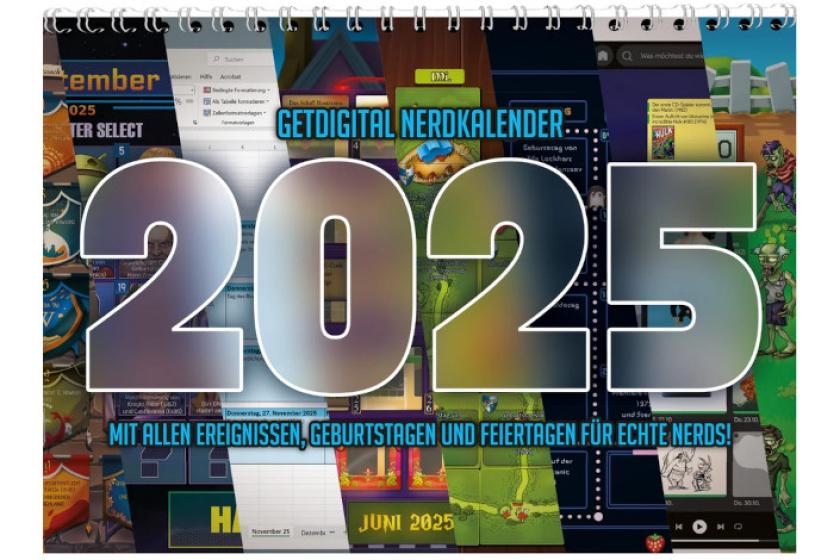 Ein digitaler Kalender für das digitale Zeitalter: Der "Nerd-Kalender 2025" ist ein echter Hingucker. (Quelle: getdigital.com)