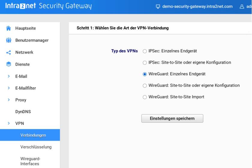 Mithilfe eines Wizards samt WireGuard-Unterstützung will das Intra2Net Security Gateway das Erstellen von VPN-Verbindungen einfacher machen.