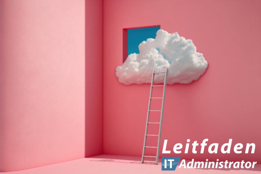 Eine Wolke im halboffenen Raum mit Leiter als Zugang.