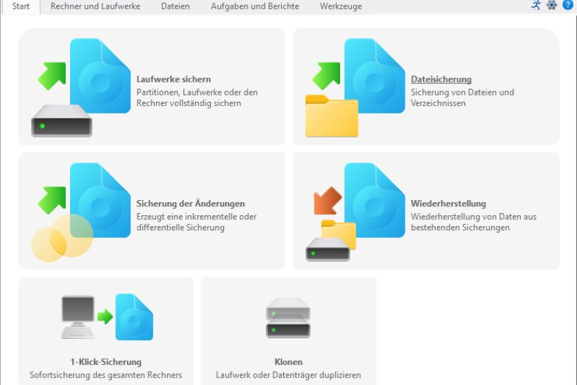 O&O DiskImage ermöglicht das Sichern und Wiederherstellen von Daten.