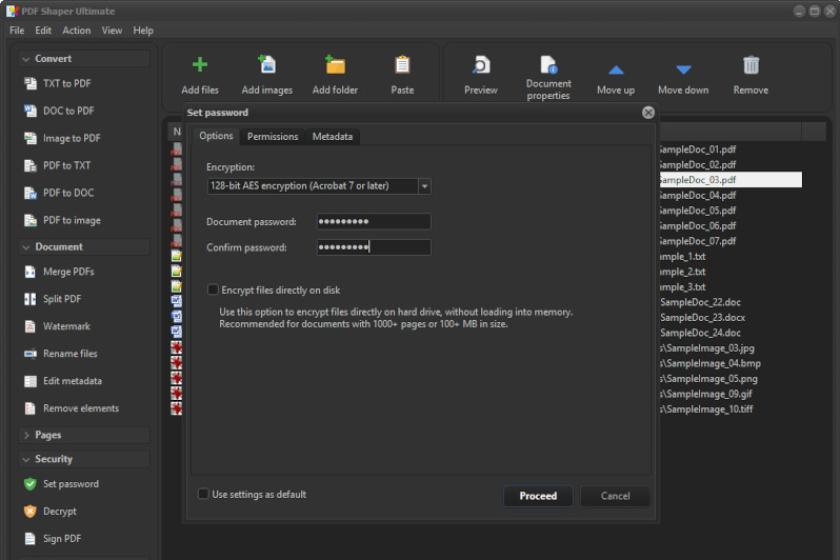 PDF Shaper erleichtert den Umgang mit PDF-Dokumenten und ermöglicht unter anderem einen Passwortschutz. (Quelle: pdfshaper.com)