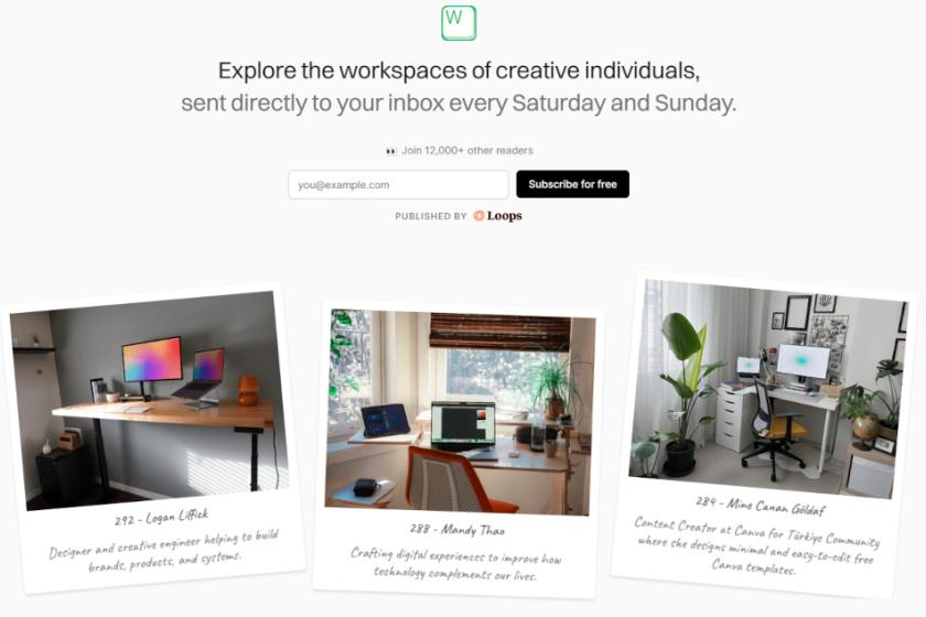Auf der Webseite von "Workspaces.xyz" finden Sie immer wieder neue Ideen für die Schreibtisch-Gestaltung.