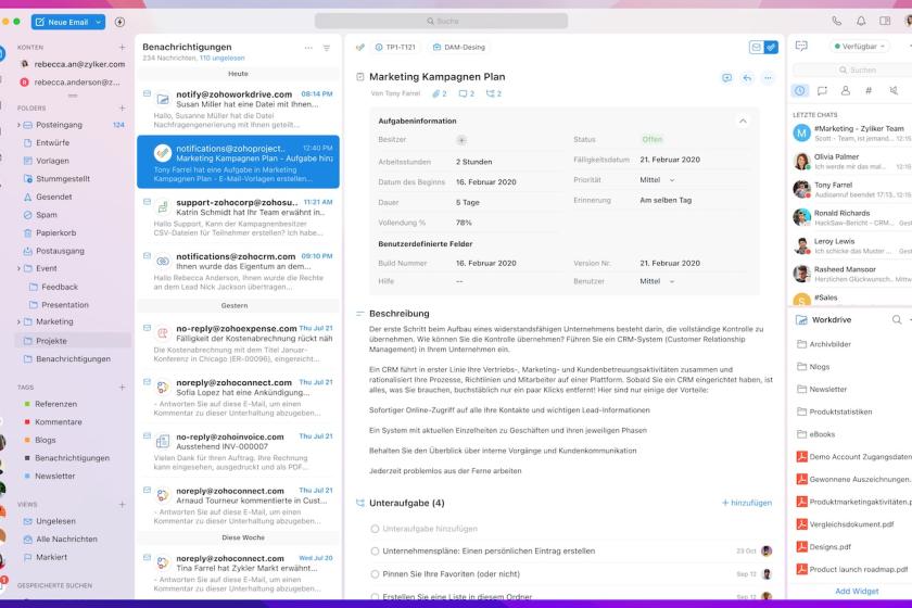Zoho Trident ist die erste native Desktop-App von Zoho für E-Mail und Chat