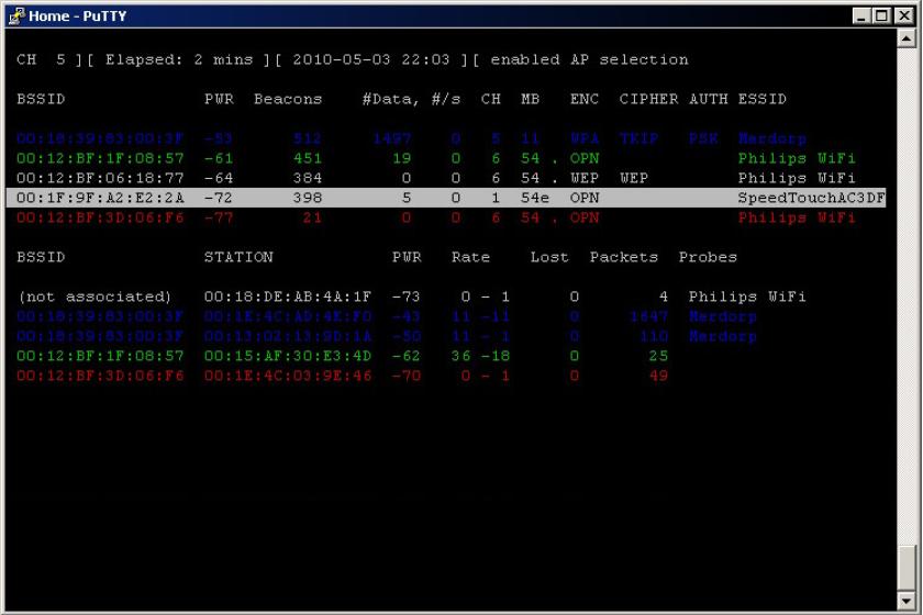 Eines der Tools in der von Aircrack-ng – hier Fall Airodump-ng – liest die technischen Merkmale eines Drahtlos-Netzwerks aus.