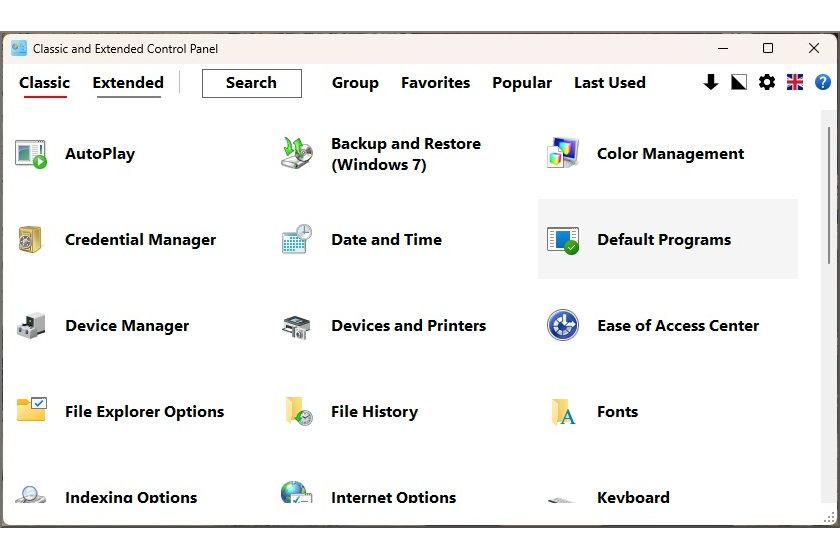 Mit dem Tool "Classic and Extended Control Panel" zaubern Nutzer die vertraute Systemsteuerung in Windows 11 wieder her.