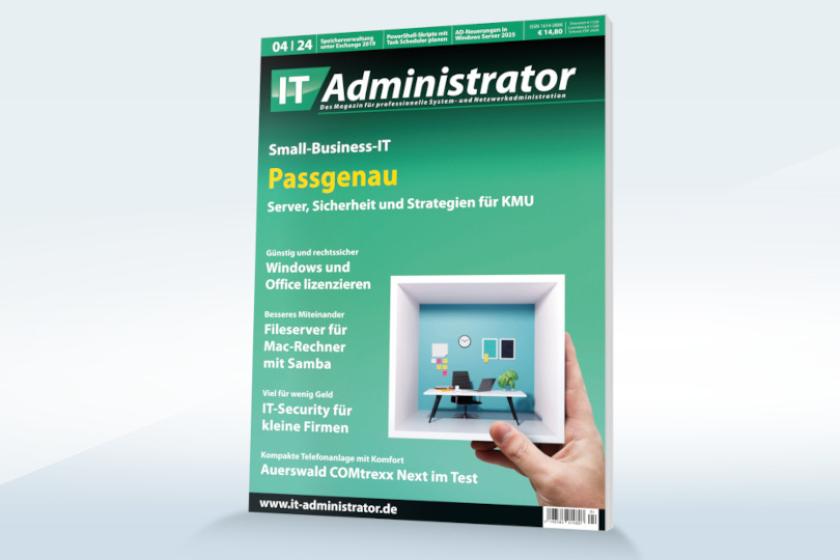 Wie kleine Unternehmen für eine leistungsfähige und sichere IT sorgen, zeigt die April-Ausgabe.
