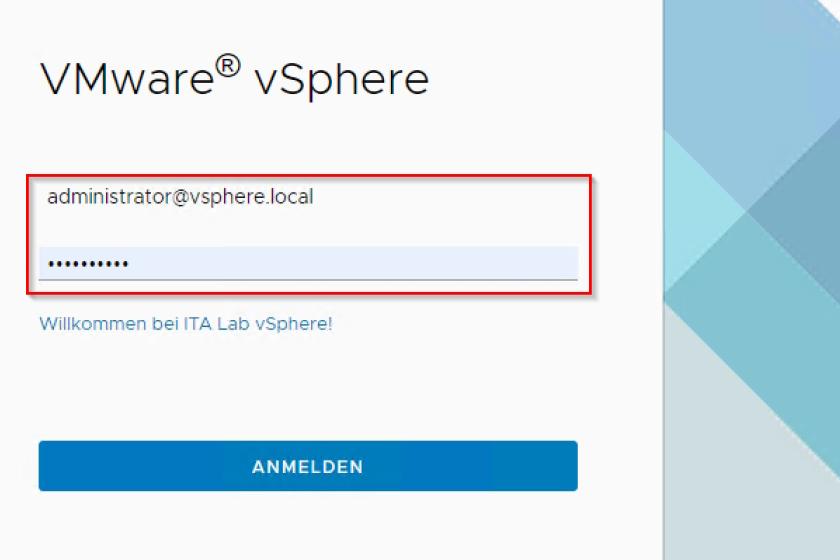 Moderne vCenter-Anmeldung mit ADFS