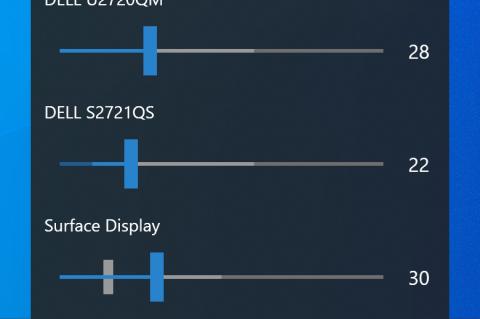 Über den simplen Schieberegler erlaubt "Monitorian" auch das Einstellen der Helligkeit von mehreren Monitoren.