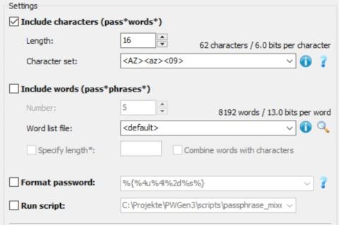 Password Tech erzeugt sichere Kennwörter nach flexiblen Vorgaben und speichert diese.