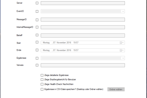 Die Exchange Message Tracking GUI setzt das Get-MessageTrackingLog-Cmdlet grafisch um - wie von Exchange Server vor Version 2013 gewohnt.