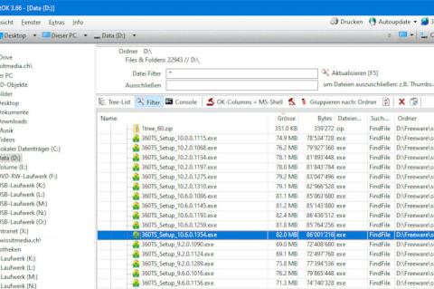 DirPrintOK macht das Drucken von Windows-Verzeichnisbäumen komfortabel und einfach.