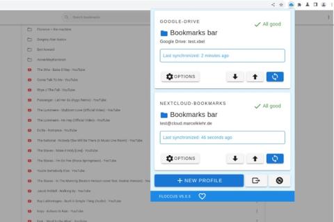 Floccus zeigt sich hinsichtlich der Quellen für den Bookmark-Sync äußerst flexibel.