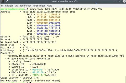 Mit SubNetCalc berechnen Sie Subnetze einfach auf der Kommandozeile. (Quelle: www.nntb.no/~dreibh/subnetcalc/)