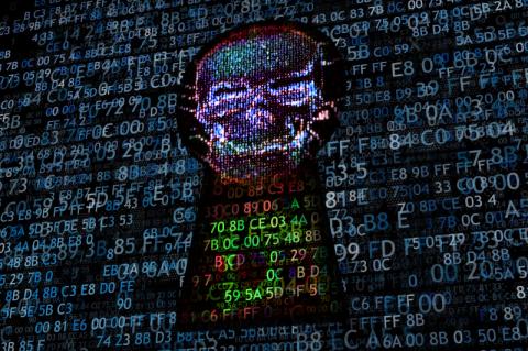 Abstrakte Darstellung eines Malware-Angriffs in Form eines digitalen Schlosses.