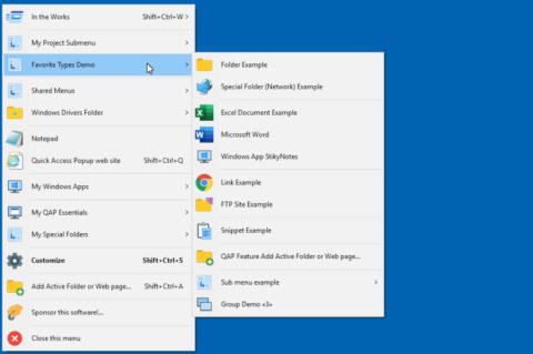 Schneller Zugriff: Dank Quick Access Popup haben Sie wichtige Links stets verfügbar. (Quelle: quickaccesspopup.com)