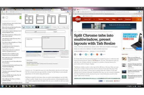 Dank des Add-ons "Tab Resize" lassen sich Browserfenster flexibel anordnen. (Quelle: Tab Resize/YouTube)