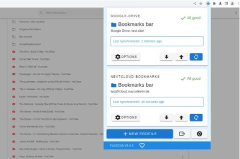 Floccus zeigt sich hinsichtlich der Quellen für den Bookmark-Sync äußerst flexibel.