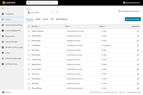 Keeper Security hat die Admin-Konsole von Keeper zur Verwaltung von Passwörtern und Zugriffsmanagement einer Aktualisierung unterzogen.