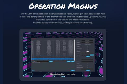 Im Rahmen der "Operation Magnus" haben Ermittlungsbehörden aus den Niederlanden und anderen Partnerstaaten die Infrastruktur hinter Redline und Meta hochgenommen. (Quelle: operation-magnus.com)