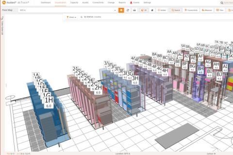 Mittels 3D-Ansicht lässt der Administrator sich das komplette Innenleben seines RZ schnell zeichnen, ohne vor Ort sein zu müssen.
