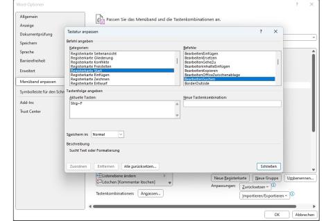 Wer Tastenkombinationen in Microsoft Word individuell anpassen will, kann dies über die Optionen der Textverarbeitung tun.
