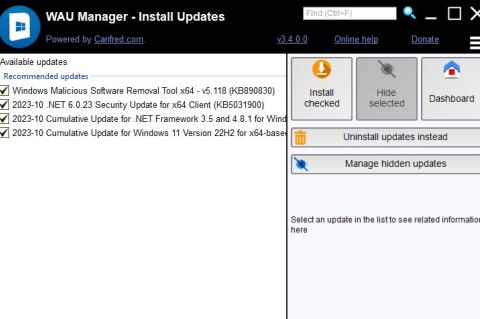 Das Dashboard von WAU Manager ermöglicht eine feingliedrige Steuerung und Planung von Windows-Updates.