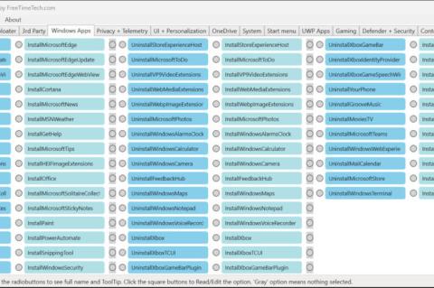 Kann das weg? Im Windows 11 Debloater lassen sich unerwünschte Features anklicken und entfernen